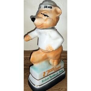 Vintage Jim Beam Whiskey Decanter Travelodge Hotel Sleepy Bear 1972 Regal China